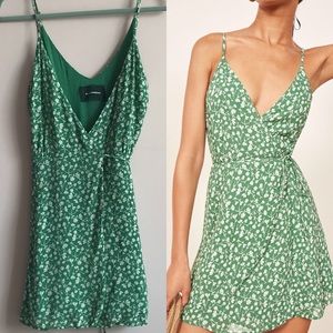 NWOT Reformation Thora Green Mini Dress